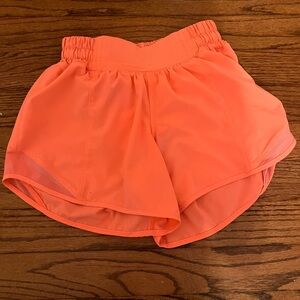 Women's Neon Orangish Pink Athletic Shorts